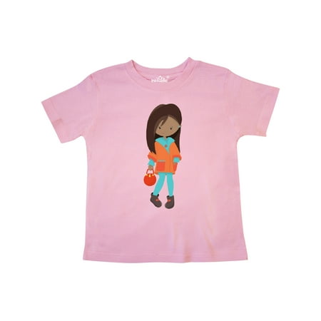 

Inktastic African American Girl Fashion Girl Orange Jacket Gift Toddler Toddler Girl T-Shirt