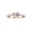 Rose Gold, variant on 0.65 Ctw Platinum Petite Curving Heart Shape GIA Certified Diamond Engagement Ring (0.5 Ct E Color SI2 Clarity Center Stone)