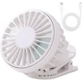 thumbnail image 1 of Fan with Clip | Portable Rechargeable Mini Fan with Strong Clamp | Battery Operated 3-Speed Cooling Tool for Travel Stroller Car Seat Home Gym Bed Kitchen Outdoor Umbrella Crib Camping Treadmill Golf, 1 of 8