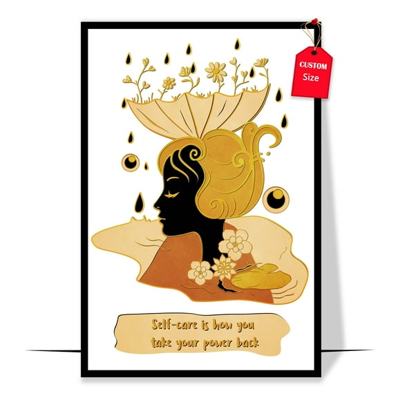 LOLUIS May The Flowers Remind Us Why The Rain Was So Neccessary Poster, Mental Health Quote Poster (Unframed 11"x17")