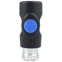Safety Air Plug Coupler 3/8" FNPT Prevo S1 - Industrial Quick Connect Air Hose Fittings - 1/4" Body Composite Coupler - ISI061202