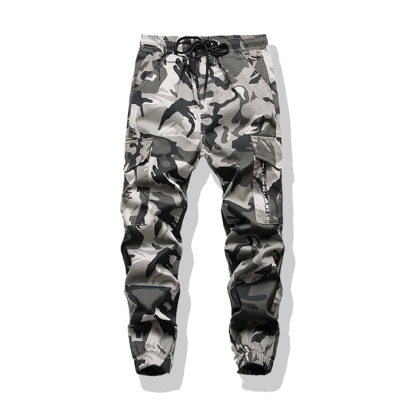 LYMAYTER 6-17Y Kids Elastic Waist Cargo Camo Pants Casual Outdoor Joggers Hiking Bottom Pants