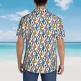 thumbnail image 4 of Rateoe Colorful Lightning Bolts Pattern Men’s Hawaiian Shirt – Short Sleeve Button-Down Tropical Beach Shirt, Lightweight & Breathable Casual Aloha Shirt with Pocket,3X-Large, 4 of 7