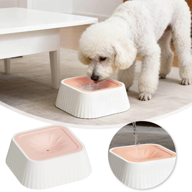 BotaniNest Spill Floating Bowl For Cats And Small White Drinking Bowl No Tip