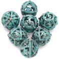 thumbnail image 1 of Metal Dice, 7 PCS Heavy Solid Metallic Dragon Dice Set for Dungeons and Dragon Tabletop Game B, 1 of 5