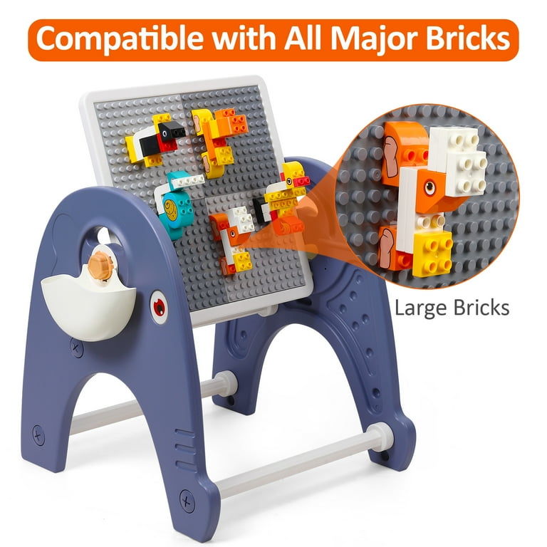 burgkidz Kids 5-in-1 Multi Activity Table Set - Building Block Table with burgkidz Kids 5-in-1 Multi Activity Table Set - Building Block Table with