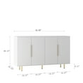 thumbnail image 5 of Aukfa Sideboards Buffet Cabinet with Drawers & Adjustable Shelves,Accent Cabinet Console Table,White, 5 of 8