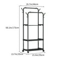 thumbnail image 6 of Zekbip With Shoe Rack Coat Rack Floor Storage Rack Household Dormitory Multifunctional Coat Rack, 6 of 9