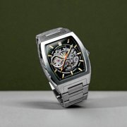 Heritage Wellington Skeleton Automatic Sage Steel