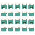 thumbnail image 1 of Par de conectores de 6 pines y 40 A chapados en oro de 24 quilates para coches y cuadricópteros RC (verde), 1 of 8
