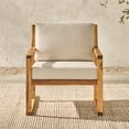 thumbnail image 3 of Pemberly Row Modern Slat Back Solid Wood Club Chair - Natural, 3 of 7
