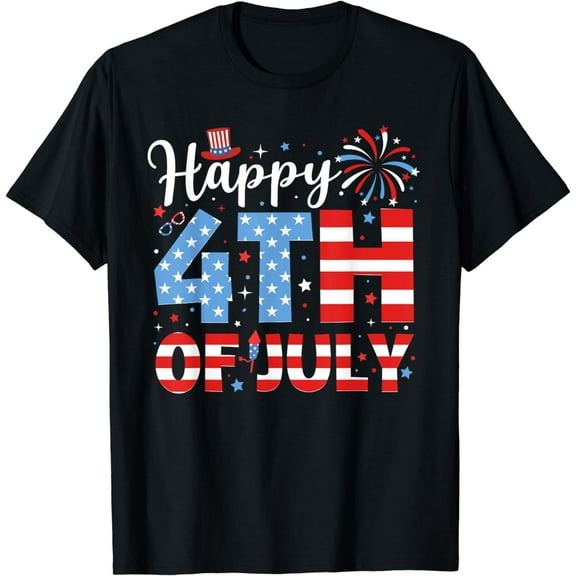 Happy 4th Of July Shirt Independence Day Funny Creative Graphic T-Shirt