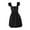 Noir, variante sur GROWTH TANK Tablier Rétro à Volants avec Poches avant, Mignon, pour la Cuisine, la Cuisson, le Nettoyage, la Maison, le Restaurant, les Fêtes Costumées, les Costumes de Soubrette, Rose Ajustable