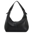 thumbnail image 1 of Women Armpit Purse PU Leather Lychee Pattern Ladies Half Moon Bag (Brown), 1 of 7
