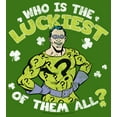 thumbnail image 2 of Men's Batman St. Patrick's Day Riddler Who is the Luckiest of Them All?  Graphic Tee Kelly Green Medium, 2 of 5