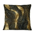 thumbnail image 3 of Designart "Opulent Black and Gold Gilding" Marble Printed Throw Pillow, 3 of 5