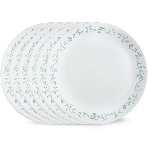 Corelle Country Cottage 10.25" Glass Dinner Plate (Set of 6)