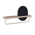 thumbnail image 6 of Linon Kenwood Center Mirror Wall Shelf, Gold Iron Frame with Brown Finish, 6 of 9