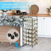 7-tier Adjustable Can Holder for Kitchen Pantry Cabinet Organizer, Brown