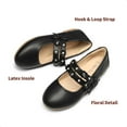 thumbnail image 2 of DREAM PAIRS Flower Girl Ballet Flats Pearls Bow Ballerina Mary Jane Dress Shoes, 2 of 5