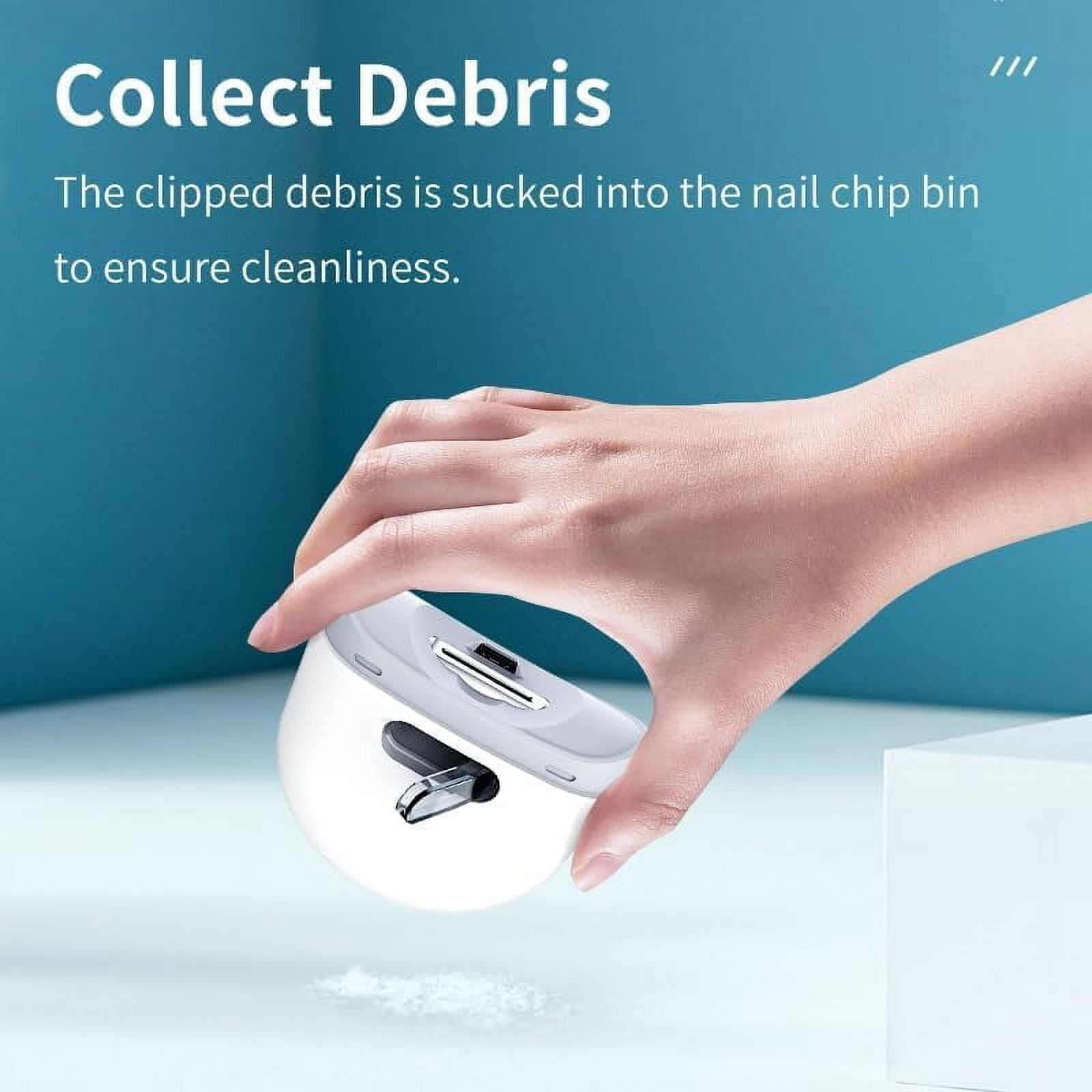 ABPETE Electric Nail Clipper,Automatic Baby Electric Nail Trimmer,Rechargeable Nail Kit for Elderly, Baby Nail Trimmer Electric,LED Light Manicure Set,Nail Clippers Gift for Kids,Adult