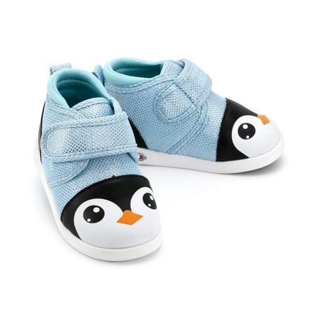 

Penguin Squeaky Toddler Shoes | Sparkly Blue