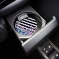 thumbnail image 3 of POGLIP Watercolor Succulents Striped Set of 2 Car Coaster for Drinks, Absorbent Ceramic Stone Coasters Cup Mat with Cork Base for Home Kitchen Room Coffee Table Bar Decor, 3 of 5