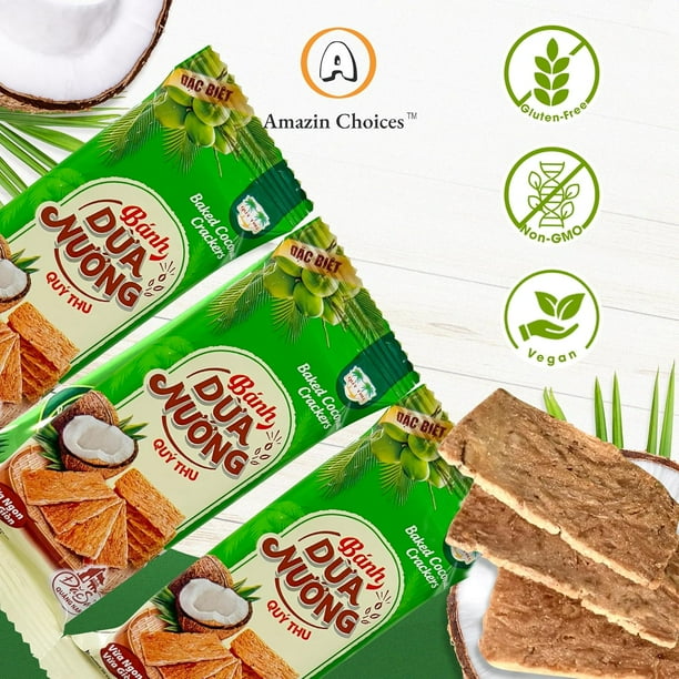 AMAZIN CHOICES COCO Crunch Coconut Crackers. Non-GMO, Gluten-Free