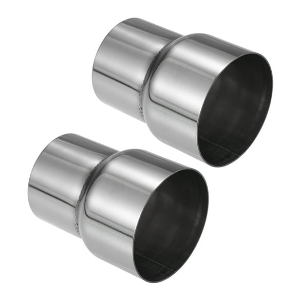 2 Pcs Exhaust Pipe Adapter Connector Reducer, 2.5" ID - 3" ID Exhaust Adapter Universal for Car Truck Pickup Durable Stainless Steel Silver Tone