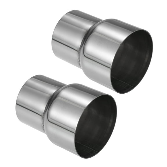 Unique Bargains 2 Pcs Exhaust Pipe Adapter Connector Reducer 2" ID - 3" ID Universal for Car Truck Stainless Steel