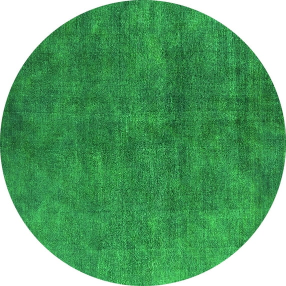 Ahgly Company Indoor Round Persian Green Bohemian Area Rugs, 4' Round