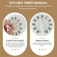 thumbnail image 6 of White Kitchen Timer Hair Scrunchies with Stopwatch Function for Cooking Eggs, Electronic Countdown and Mechanical Timer, 6 of 6