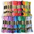 thumbnail image 1 of CNKOO 50pcs Embroidery Floss Sewing Quilting Polyester Cotton 6-strand Thread 50 Colors Cross-stitch Line Set, 1 of 9