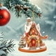 thumbnail image 5 of Adorno colgante navideño de acrílico de 8 cm | Diseño de cabaña nevada invernal | Adorno ligero y duradero con cordón | Decoración para árbol de Navidad | Letrero navideño | Listo para regalar, 5 of 6