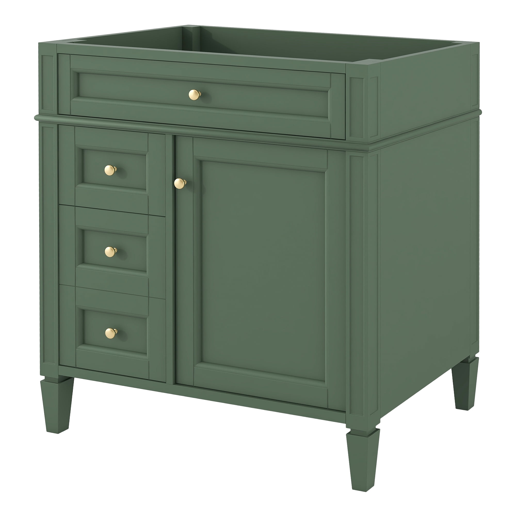 Euroco Modern Bathroom Vanity with Tip-Out Drawer, Cabinet Door Organizer, Soft-Close Drawers (NOT INCLUDE BASIN)