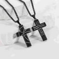 thumbnail image 6 of APSVO Black Basketball Themed Cross Necklace for Men Stuff Accessories Pendant Chain Christian Religious Birthday Jewelry Gifts Ideas Teen Boyfriend Son Dad Team Game Day Sports Athlete Age, 6 of 7