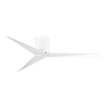 Eliza-H 3-blade ceiling mount paddle fan in Gloss White finish with gloss white ABS blades.