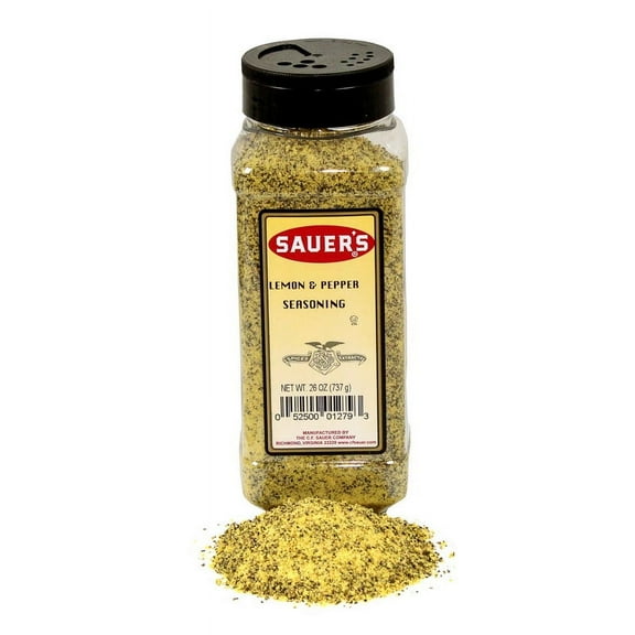 (Price/case)Sauer Lemon & Pepper Seasoning 26 Ounce Bottle - 6 Per Case