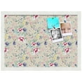thumbnail image 2 of PinPix 21x15 Custom Cork Bulletin Board Vintage Japanese Floral Beige Poster Board Has a Fabric Style Canvas Finish, Framed in Vintage Japanese Floral Beige, by ArtToFrames (PinPix-1544), 2 of 5