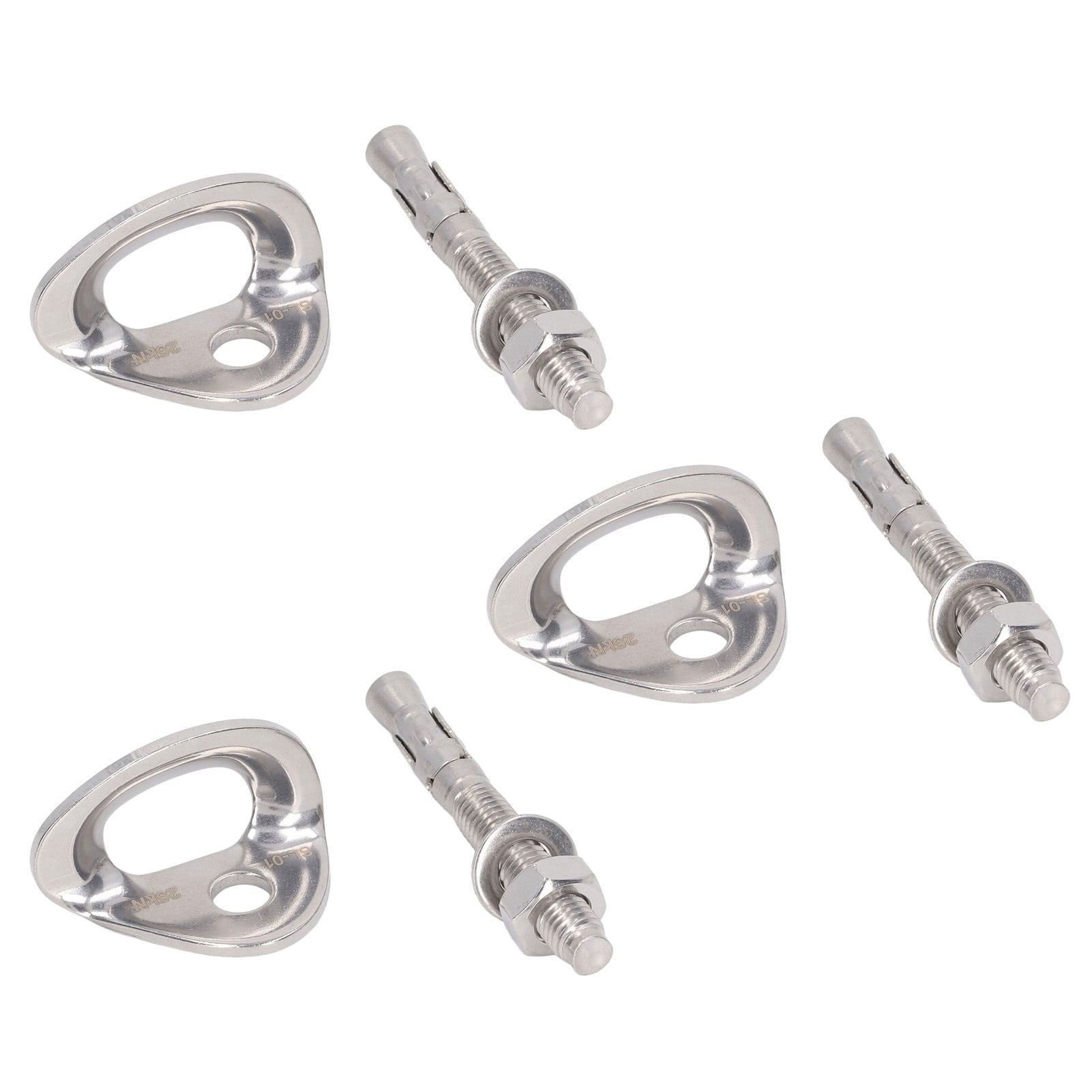 3 Paires De Cintres à Boulons En Acier Inoxydable 316 – Pour Escalade, Ancrage Et Gréement – Résistants Et Légers