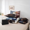 thumbnail image 5 of Feelyou Wildlife Eagle Boys Bedding Comforter Set 7pcs, Vintage American Flag Queen Bedding Sets, Rustic Farmhouse Hunting Reversible Queen Sheet Sets, Lightweight Room Decor, 5 of 7