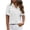 White, variant on Staron Summer Casual Tops for Women Button-Down Shirt Short Sleeve Turndown Collar Double Pocket Loose Blouse, Blue XXL