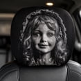 thumbnail image 4 of Scary Headrest Covers For Cars, Spine-Tingling Ghost Pattern Auto Headrest Sleeve, Premium Soft Fabric Halloween Car Styling Item (1PCS), 4 of 6