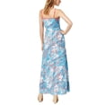 thumbnail image 2 of bar III Womens Printed A-line Maxi Dress, Blue, XX-Small, 2 of 2