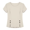 thumbnail image 6 of ByworldtasicNo Boundaries Casual Blouses for Women Short Sleeve Cute Tops Dressy Cute Trendy 2026 Basic T Shirt, 6 of 6