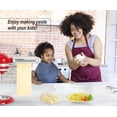 thumbnail image 2 of Accessoire pour Machine à Pâtes pour Batteur sur Socle KitchenAid, Rouleau à Pâtes 3-en-1 en Acier Inoxydable avec Coupe-Spaghettis et Fettuccines, 8 Réglages d'Épaisseur, 5,7-, 2 of 8