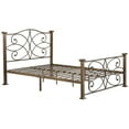 thumbnail image 1 of Hodedah Complete Metal Full-Size Bed with Headboard-Footboard in Gold Finish, 1 of 5