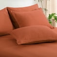 thumbnail image 4 of Aisbo Full 7-Piece Comforter Set - Seersucker Bed in a Bag with Comforter, Sheets & Pillowcases, All Season Luxury Bedding, Burnt Orange, 4 of 8