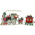 thumbnail image 2 of CafePress - Christmas Santa Toy Train -  Round Wood Ornament 4", 2 of 2