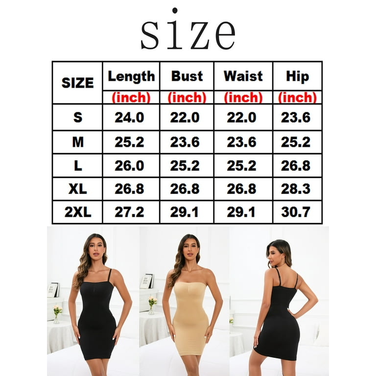 DODOING Shapewear for Under Dresses Cami Dress for Women Tummy Control Seamless  Body Shaper Full Body Shaper Garment 
